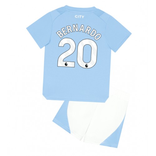 Echipament fotbal Manchester City Bernardo Silva #20 Tricou Acasa 2023-24 pentru copii maneca scurta (+ Pantaloni scurti)